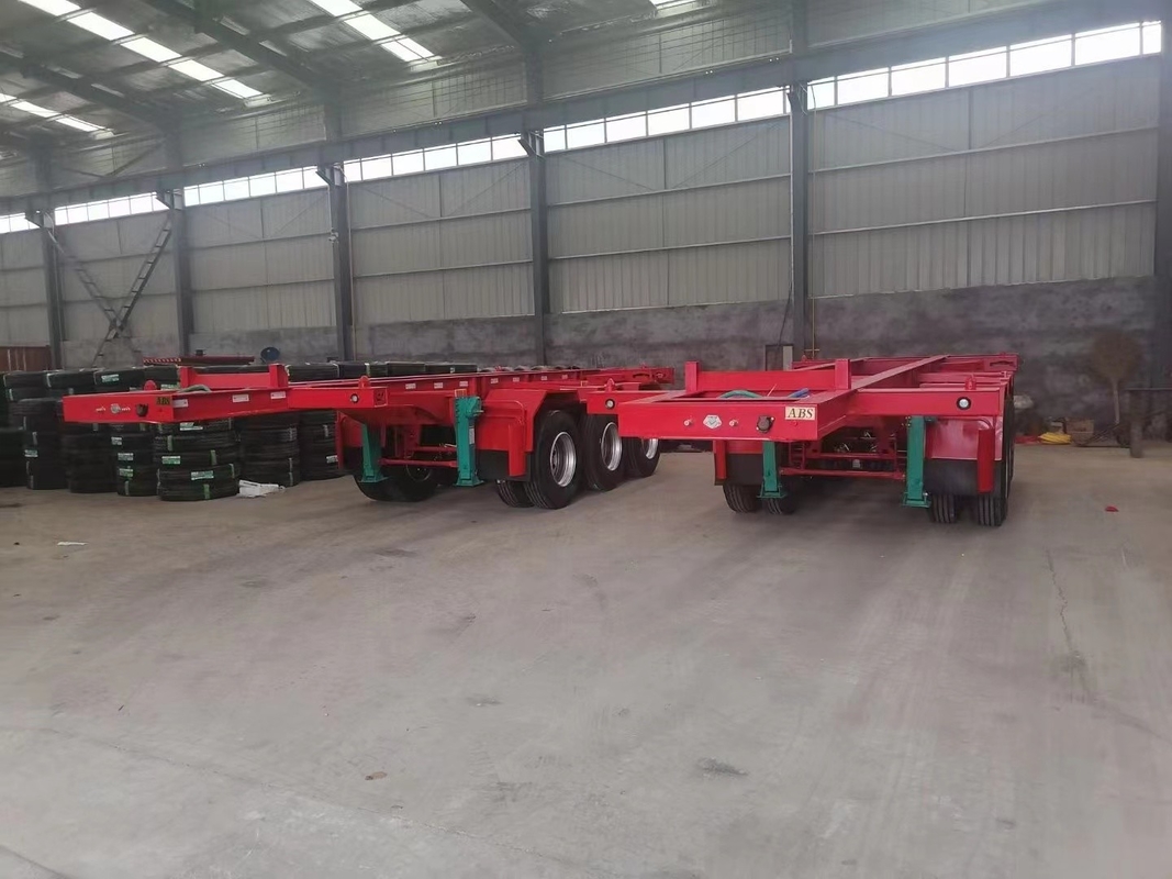Trailer Platform Semi Trailer Tiga Gandar Baru Buatan China