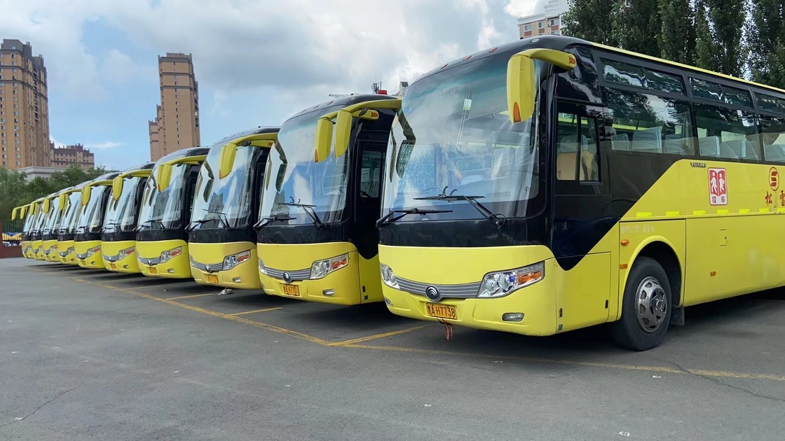 Tahun 2014 60 Kursi Digunakan Bus Yutong ZK6107 Dengan Mesin Yuchai 100km/H Kemudi LHD