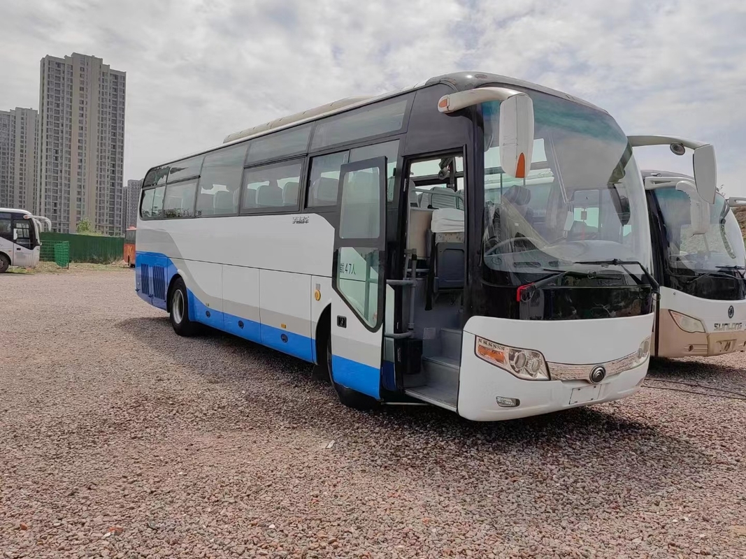 ZK6107 Satu Pintu Bus Pelatih Yutong Bekas 47 Kursi Drive Tangan Kiri Penumpang