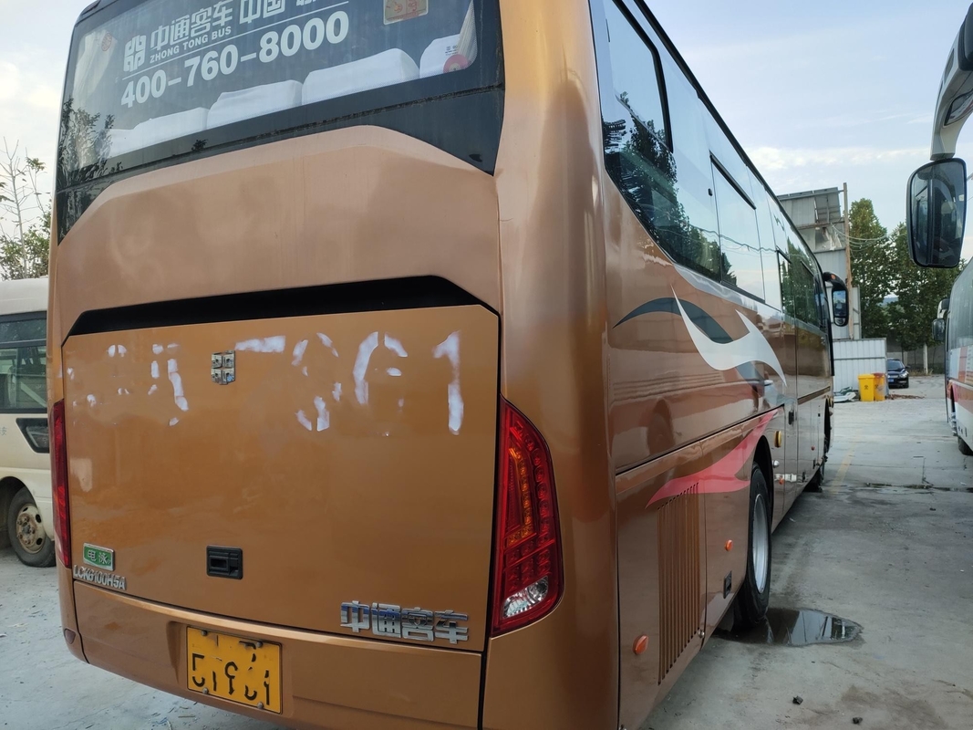 LCK6100 44 kursi Pelatih Bekas Zhongtong Bus Yuchai Engine Drive Tangan Kiri Dua Pintu