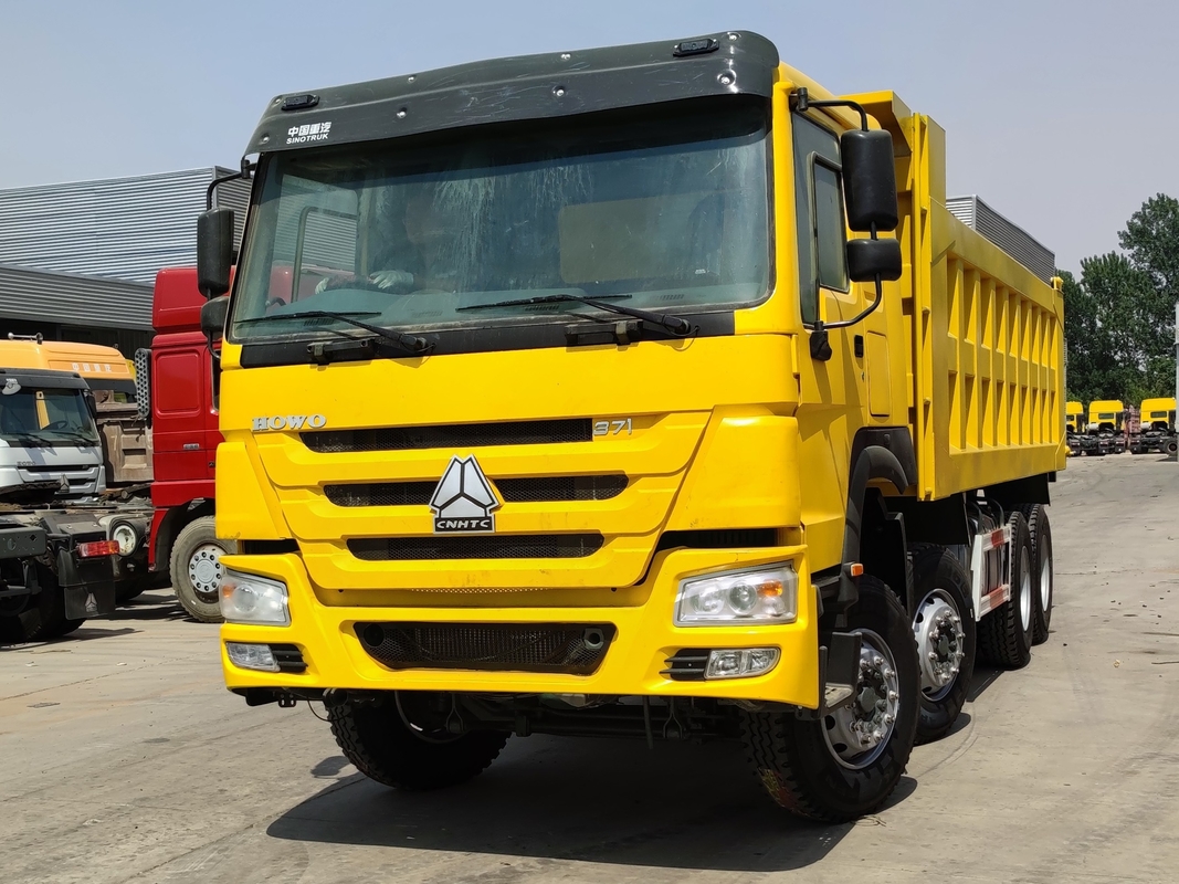 Truk Diesel Bekas Truk Tipper Baru 8 * 4 Drive tangan kanan HOWO Brand Sino Truck 371-375-420hp