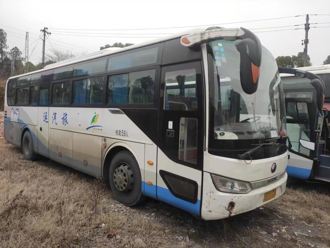 Pelatih Motor Bekas Yutong 2+3layout 59seater Big Bus 2nd Hand Bus Right Steering Bus