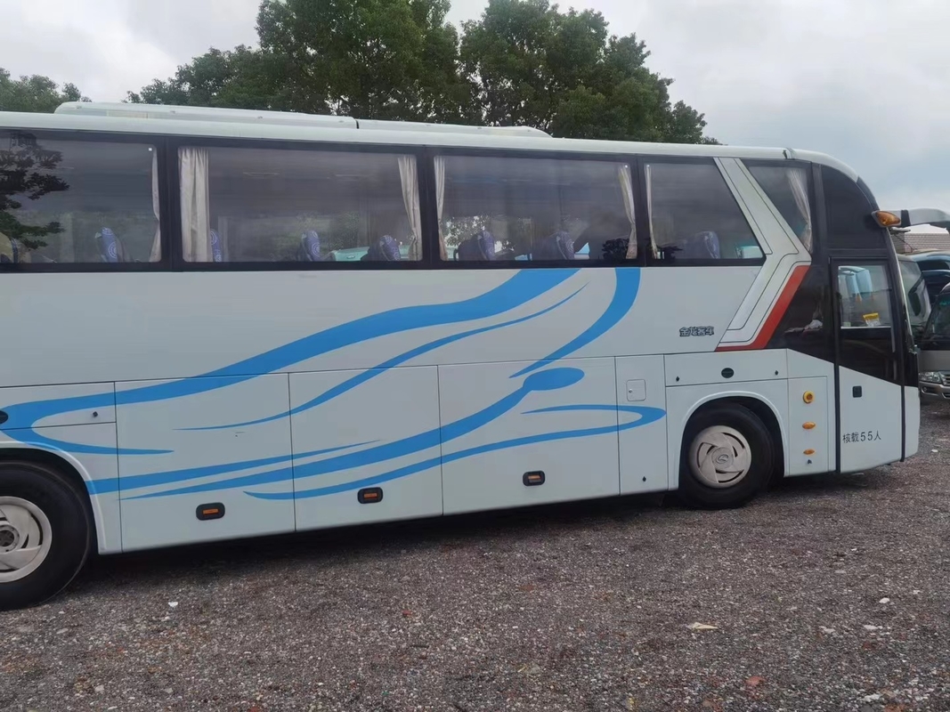 Bus Wisata Bekas 55 Kursi Bus Pelatih Kinglong XMQ6128 Dengan Bus Perjalanan Mewah Mesin Diesel