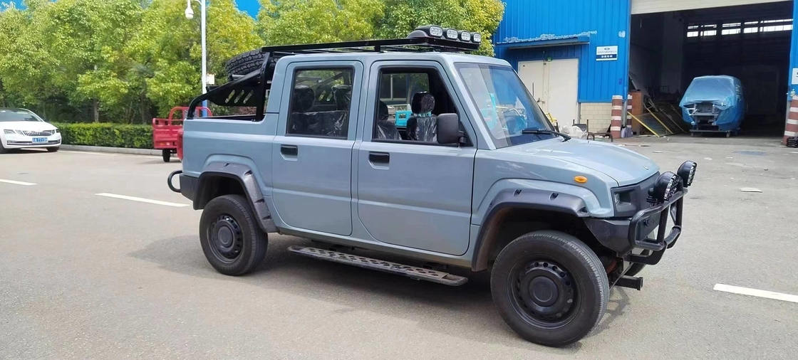 Truk Pickup Listrik 4x4 Gambar Terbalik 4 Pintu Jendela Pickup Listrik Off Road 4 Kursi