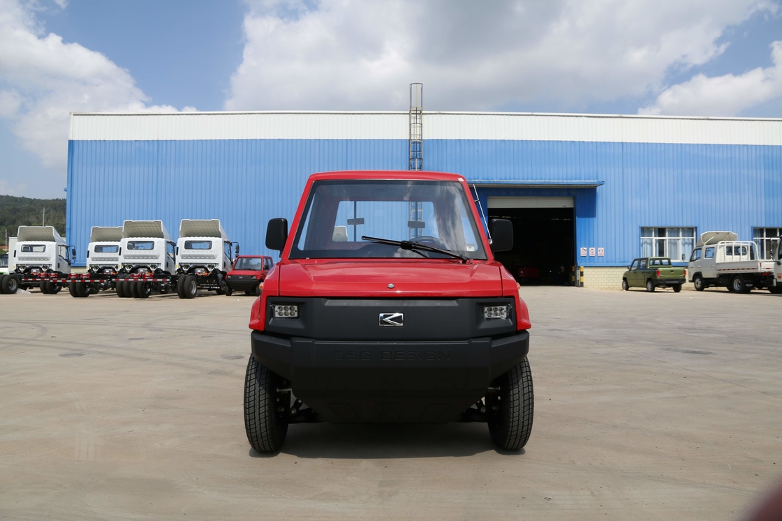 Truk Pickup Elektrik 2 Kursi L7e Untuk Penggerak Roda Belakang Pickup Merah LHD/RHD Eropa