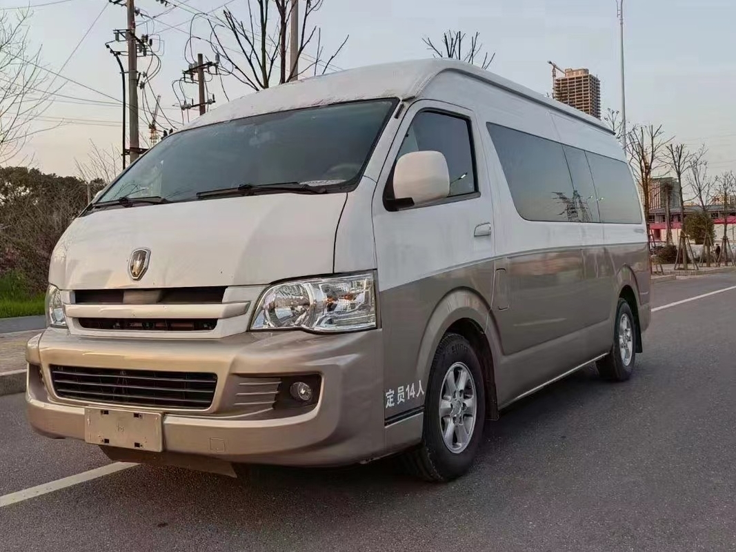 2nd Hand Mini Bus 14 Seats Front Engine Menggunakan Bensin Bekas Golden Cup SY6548 Mini Van