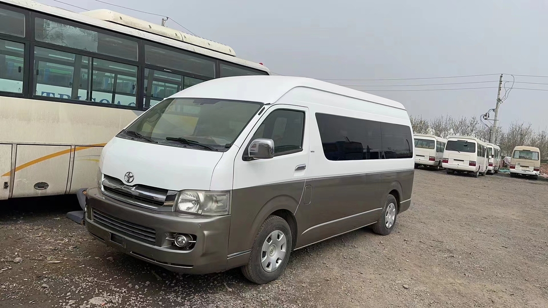 Bus Bekas Jepang Toyota Hiace 15 Kursi Minibus Mewah Kedua Colokan Pengisi Daya Mesin Depan