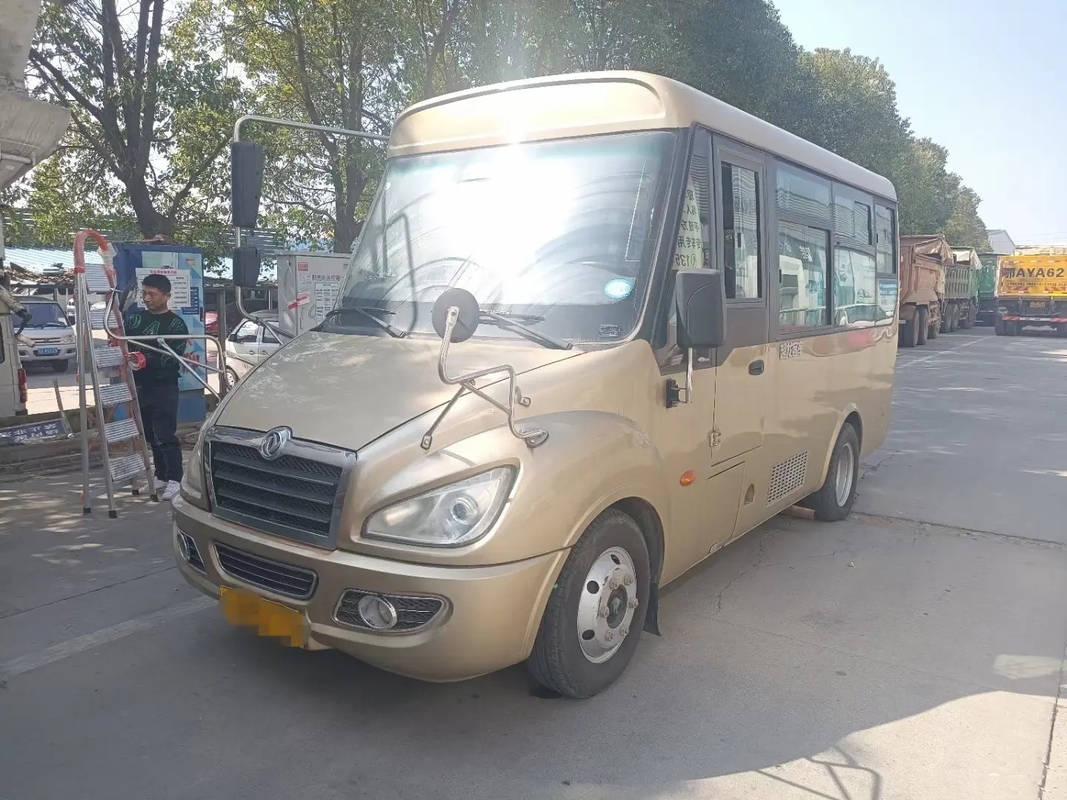 Second Hand Mini Van Front Engine Folding Gate Slidng Windows 14 Seats Digunakan Dongfeng Mini Bus EQ6550