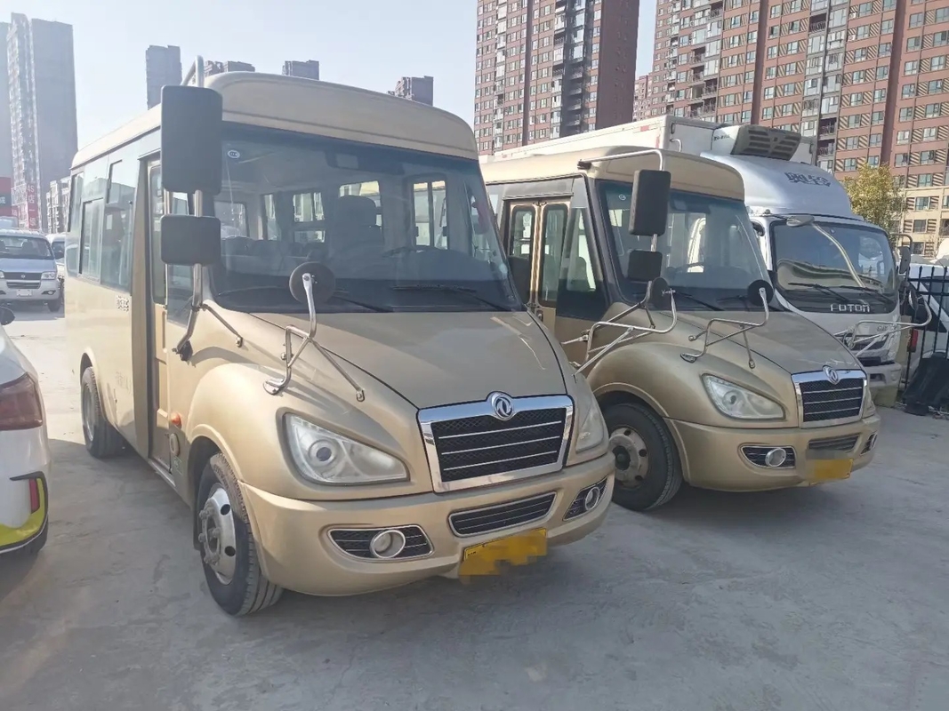 Second Hand Mini Van Front Engine Folding Gate Slidng Windows 14 Seats Digunakan Dongfeng Mini Bus EQ6550