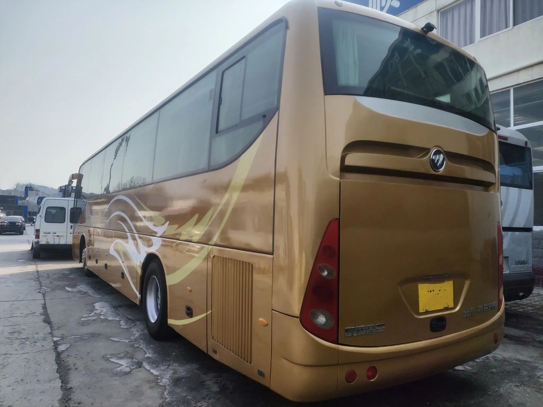 Pintu Tengah Bus Mewah Bekas 53 Kursi Second Hand Foton Bus BJ6120 Sealing Window Mesin Weichai