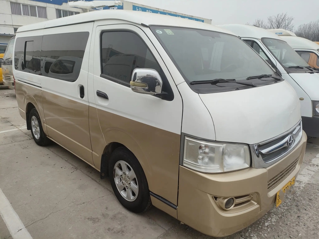 Digunakan 12 Seater Minibus Jiulong Dama Bus Bekas HKL6602 Mesin Depan 12 Kursi LHD