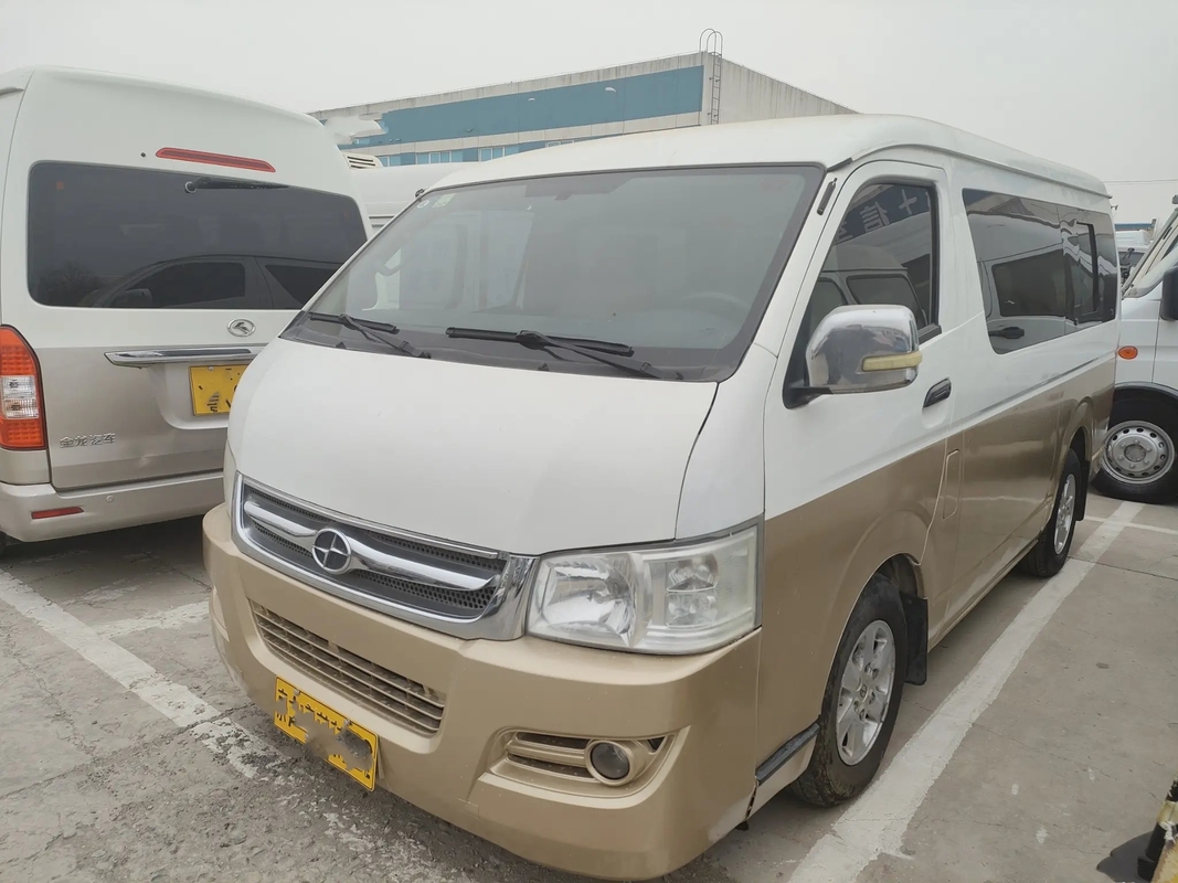 Digunakan 12 Seater Minibus Jiulong Dama Bus Bekas HKL6602 Mesin Depan 12 Kursi LHD