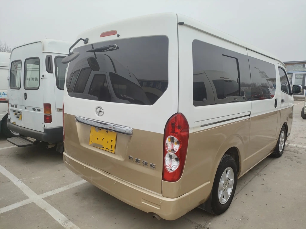 Digunakan 12 Seater Minibus Jiulong Dama Bus Bekas HKL6602 Mesin Depan 12 Kursi LHD