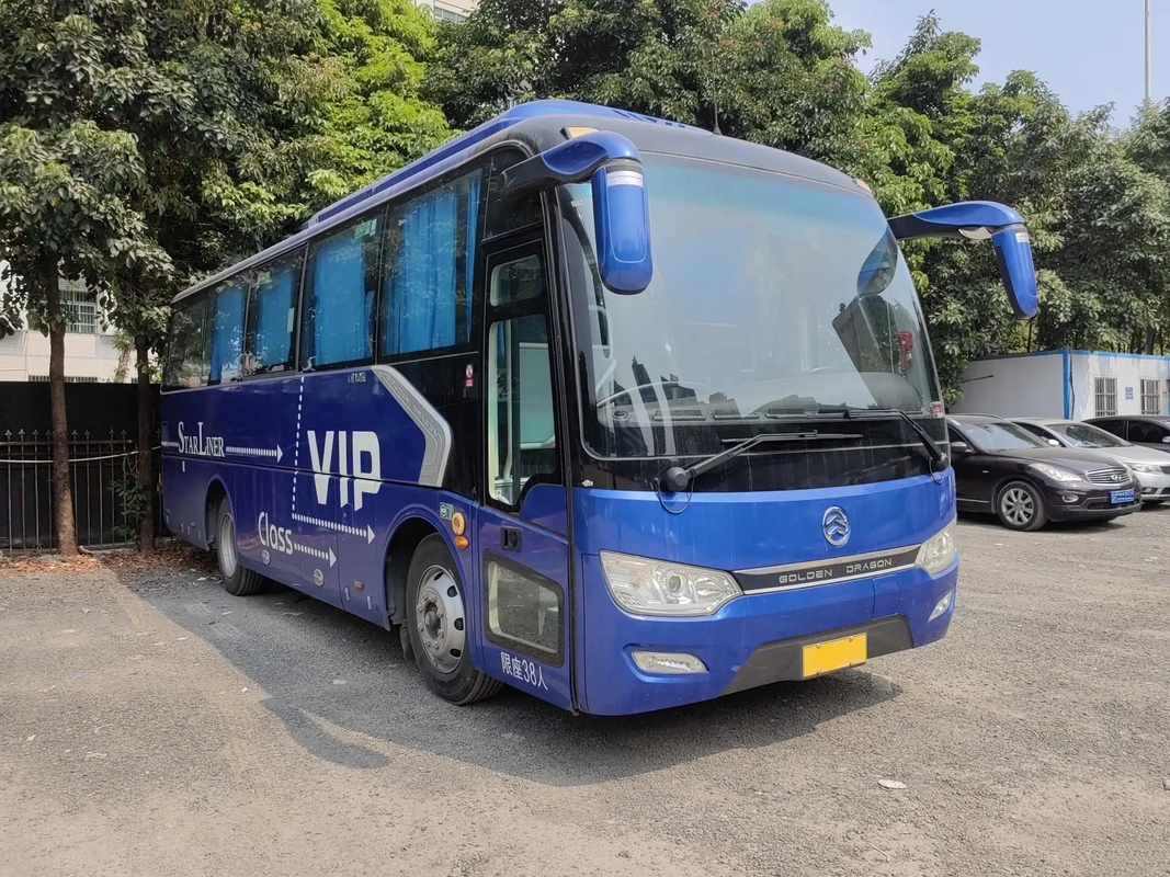 2nd Hand Bus Yuchai Engine 220hp 38 Seats Sealing Window 8,7 Meter Bekas Golden Dragon Bus XML6887