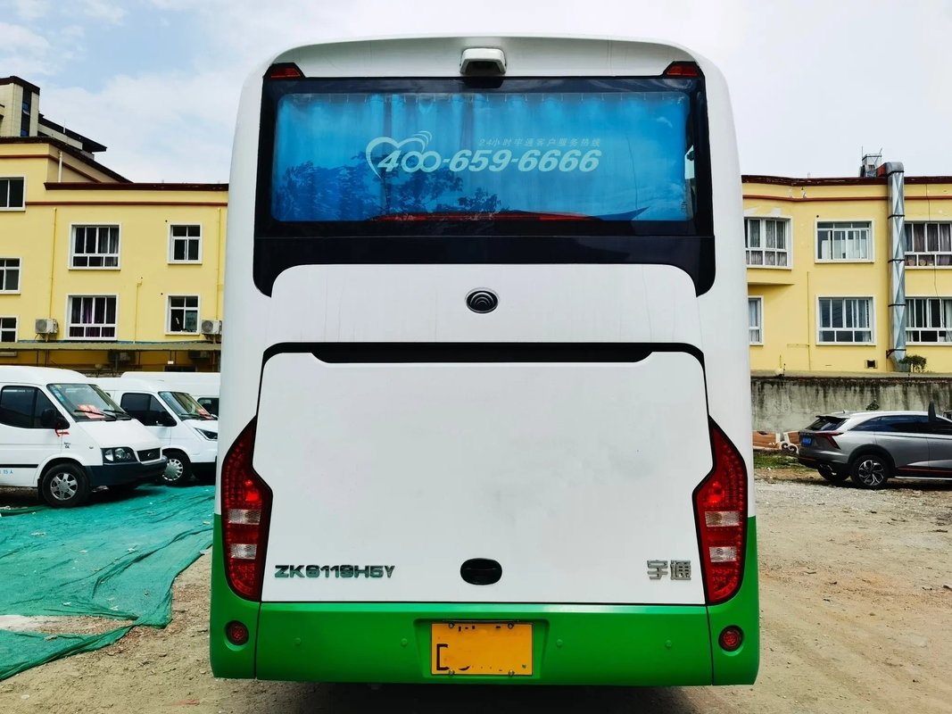 Bus Bekas Dan Pelatih Pintu Penumpang Tengah 50 Kursi Mesin Wechai USB Charger A / C 2nd Hand Youngtong Bus ZK6119