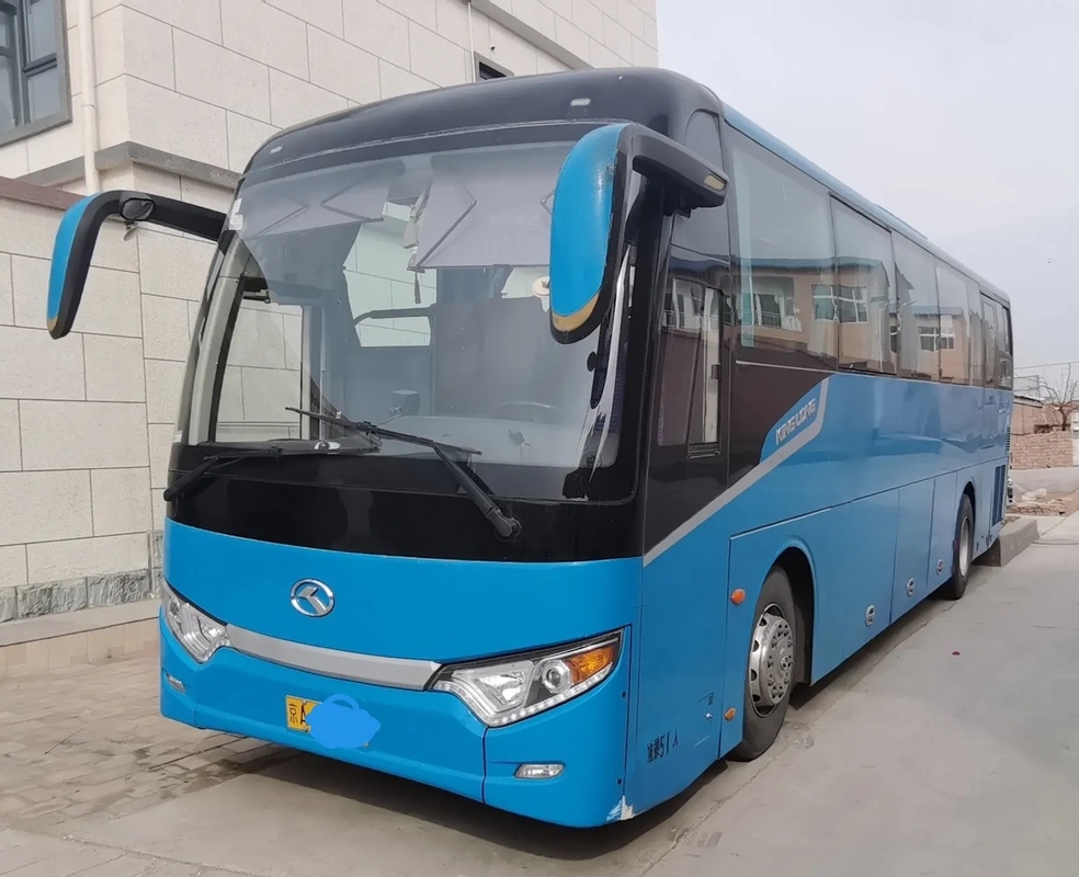 Bus Pelatih Tua 51 Kursi Mesin Yuchai Daun Musim Semi 11 Meter Jendela Penyegelan Digunakan Kinglong XMQ6112