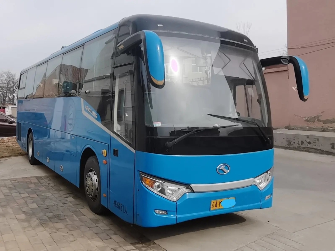 Bus Pelatih Tua 51 Kursi Mesin Yuchai Daun Musim Semi 11 Meter Jendela Penyegelan Digunakan Kinglong XMQ6112