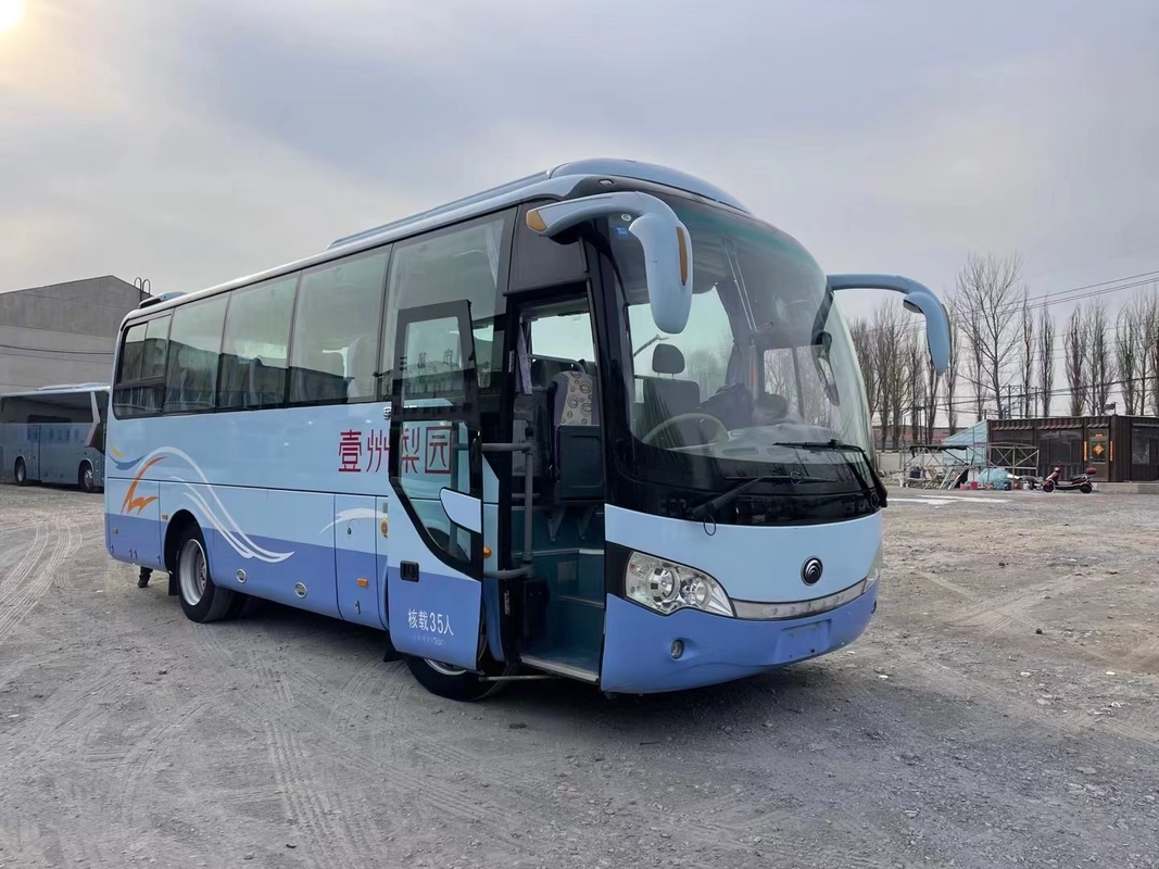 Bus Transit Bekas Drive Tangan Kiri 35 Kursi 2nd Hand Young Tong Bus ZK6808 Pintu Tunggal 8 Meter