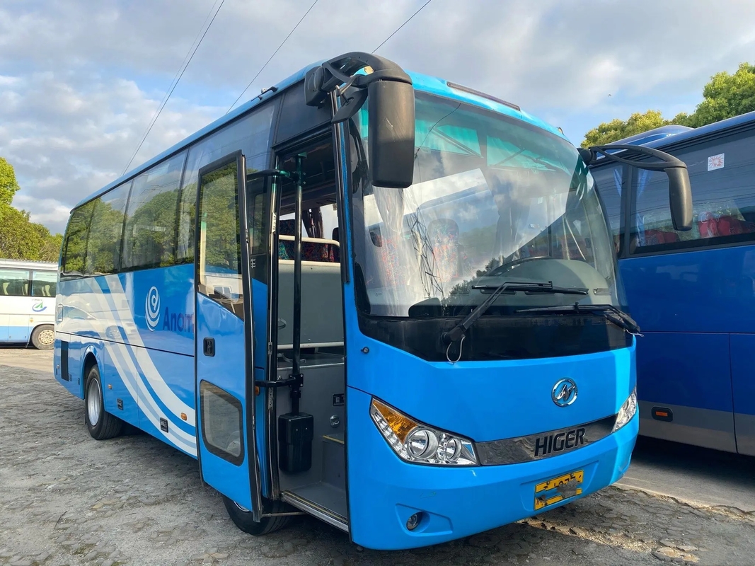 Bus Antar-Jemput Bekas 30 Kursi Kendaraan Resmi Penggerak Tangan Kiri 4 Mesin Silinder 2nd Had Higer XML6112 Dengan A / C