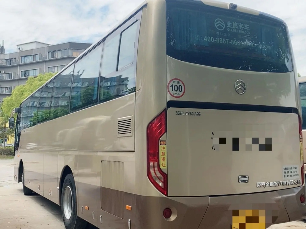 Suspensi Airbag Bus Penumpang Bekas 47 Kursi Mesin Yuchai Pintu Tunggal 2nd Hand Golden Dragon XML6113
