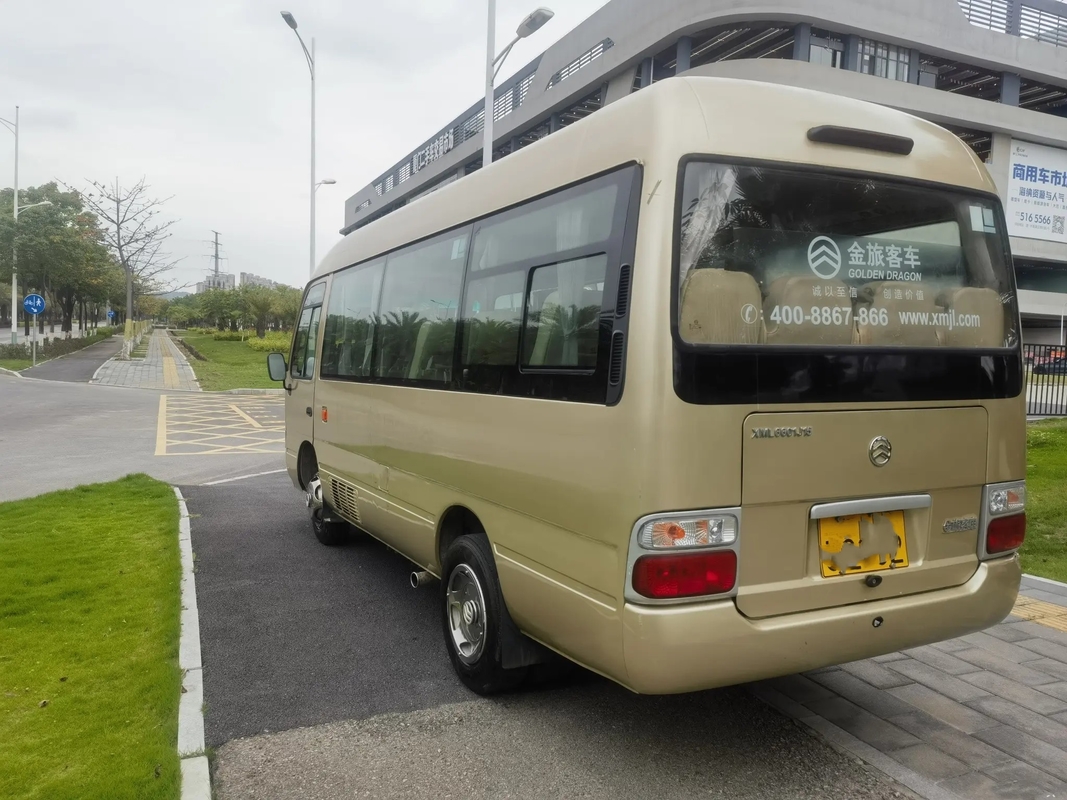 Coaster Tangan Kedua Mesin Depan 6 Meter 19 Kursi Bekas Golden Dragon Minibus XML6601 Pintu Ayun Eksternal