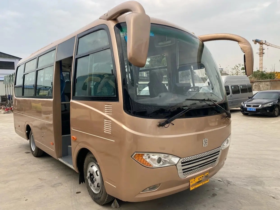 Digunakan Mini Bus Pintu Ayun Eksternal 25 Kursi Jendela Geser Mesin Depan Dengan A / C 2nd Hand Zhongtong Lck6660d