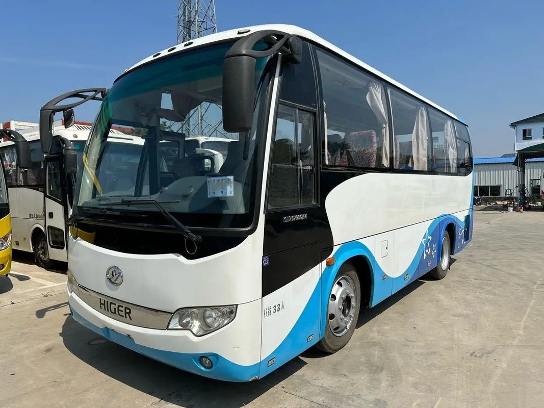 Bus Transit Bekas Yuchai Engine Airbag Suspension 33 Kursi Transmisi Manual 2nd Hand Higer KLQ6796 Dengan A / C