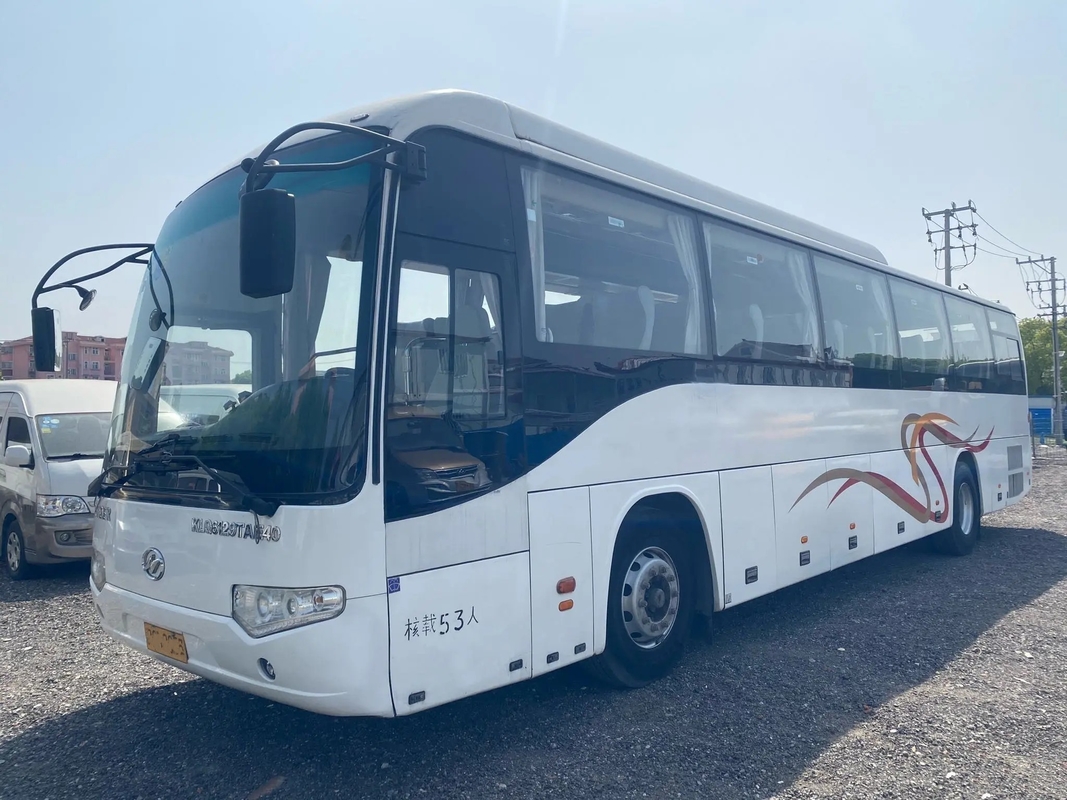 Kompartemen Bagasi Bus Dan Pelatih Bekas 2 Pintu 53 Kursi Penyegelan Jendela Dengan A / C Penggerak Tangan Kiri Higer Bus KLQ6129