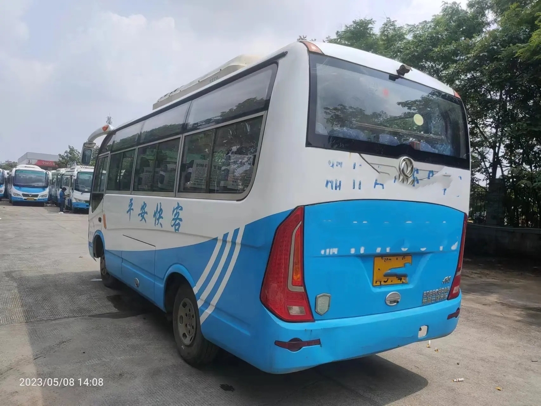 Vans Antar Jemput Bekas Floding Door 19 Kursi Warna Putih 6 Meter Mesin Depan Dengan A/C 2nd Hand Dongfeng Bus EQ6608