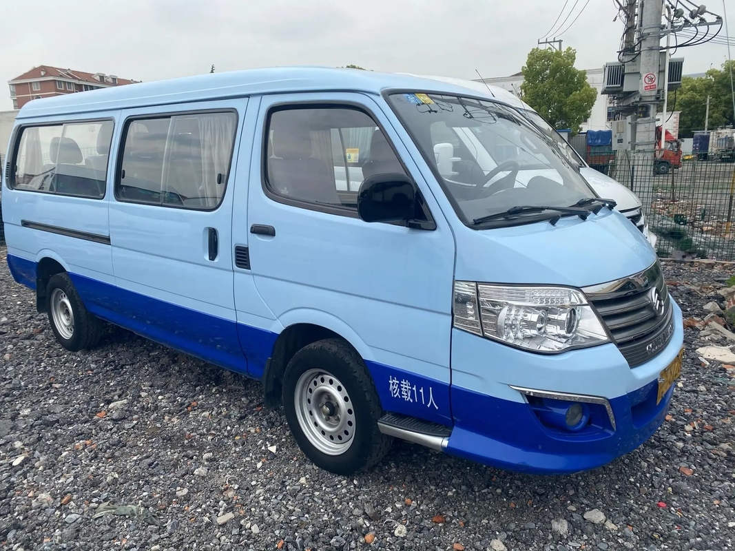 Digunakan 12 Seater Minibus Warna Putih Dan Biru 11 Kursi Golden Dragon Hiace XML6532 Mesin Bensin LHD