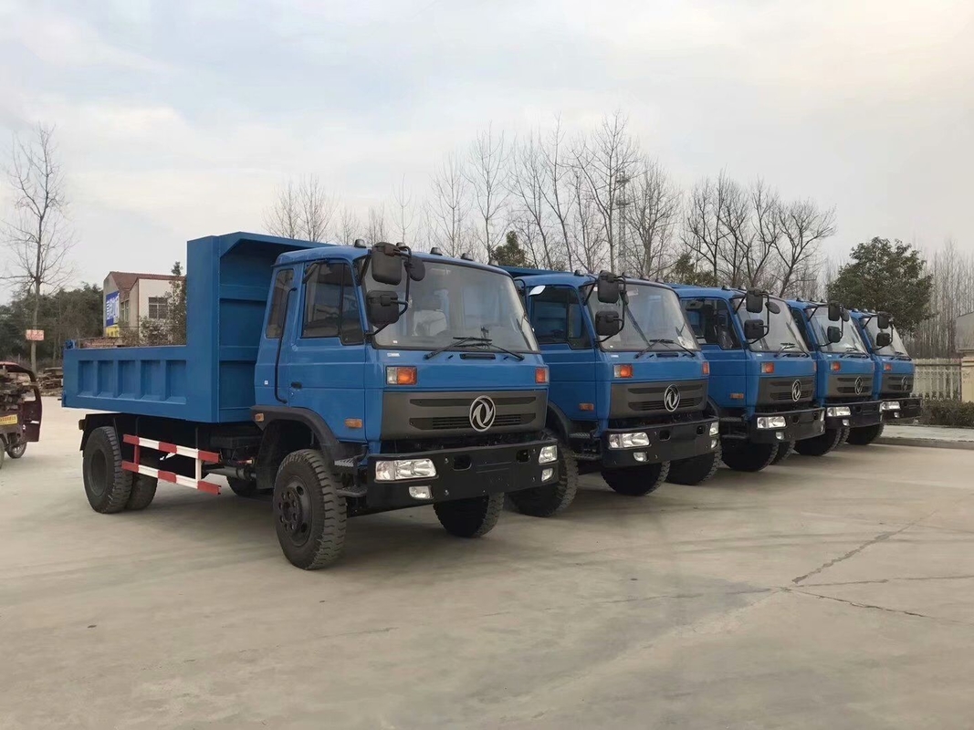 Truk Dump Bekas Warna Biru Light Tipper Truck Merek Dongfeng Model Drive 4×2 Curb Weight 6 Ton RHD