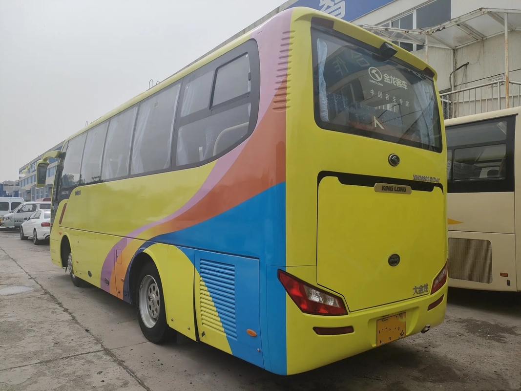 Pelatih Mini Bekas 2015 Tahun 33 Kursi Satu Pintu Bagasi Kompartemen Jendela Penyegelan 2nd Hand Kinglong Bus XMQ6802