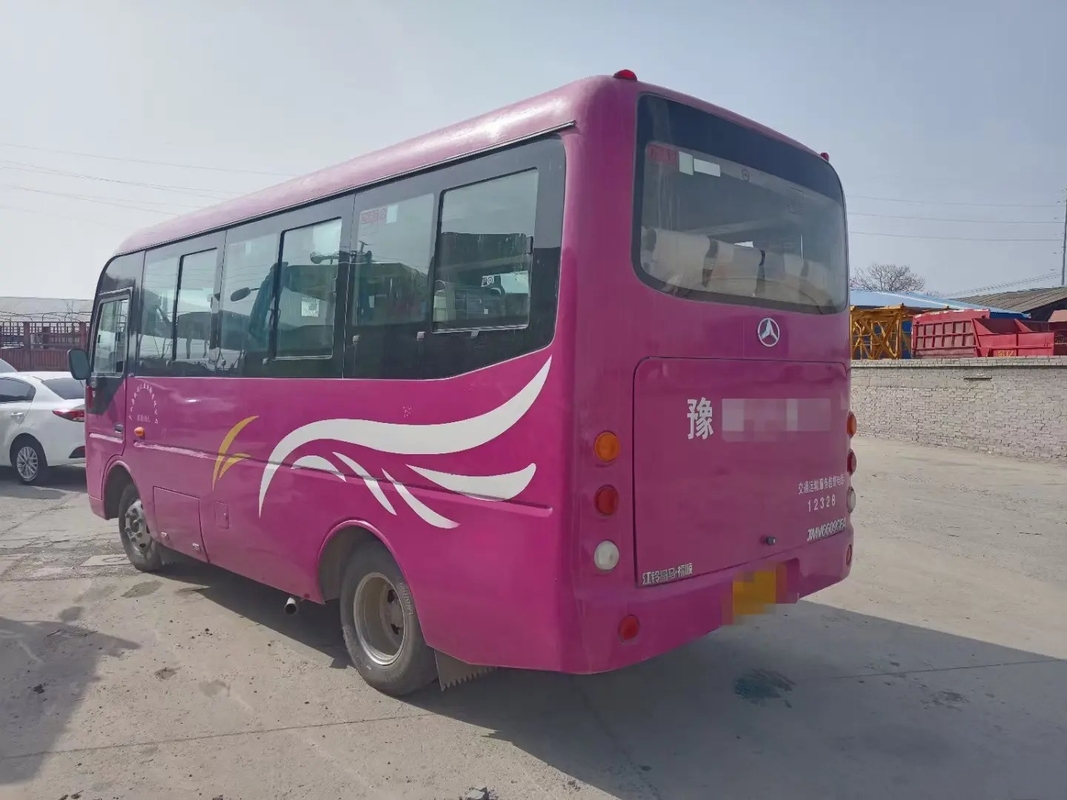Van Antar-Jemput Bekas Mesin Depan 19 Kursi Pintu Lipat Sliding Windows RHD/LHD Mesin Isuzu 2nd Hand JMC Bus JMV6609