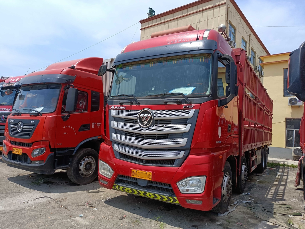 2nd Hand Lorry Mesin Diesel Panjang 12 Meter 8 × 4 Drive Mode Drive Tangan Kiri Truk Pagar Foton Tahun 2020