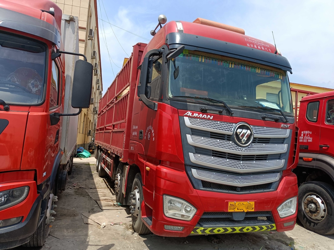 2nd Hand Lorry Mesin Diesel Panjang 12 Meter 8 × 4 Drive Mode Drive Tangan Kiri Truk Pagar Foton Tahun 2020