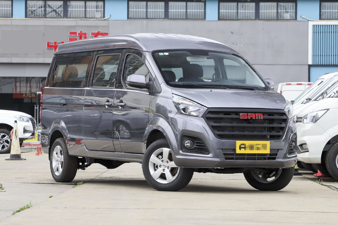 Mini Vans bekas 9 kursi merek Cina Jinbei Hiace Mesin bensin dengan A / C