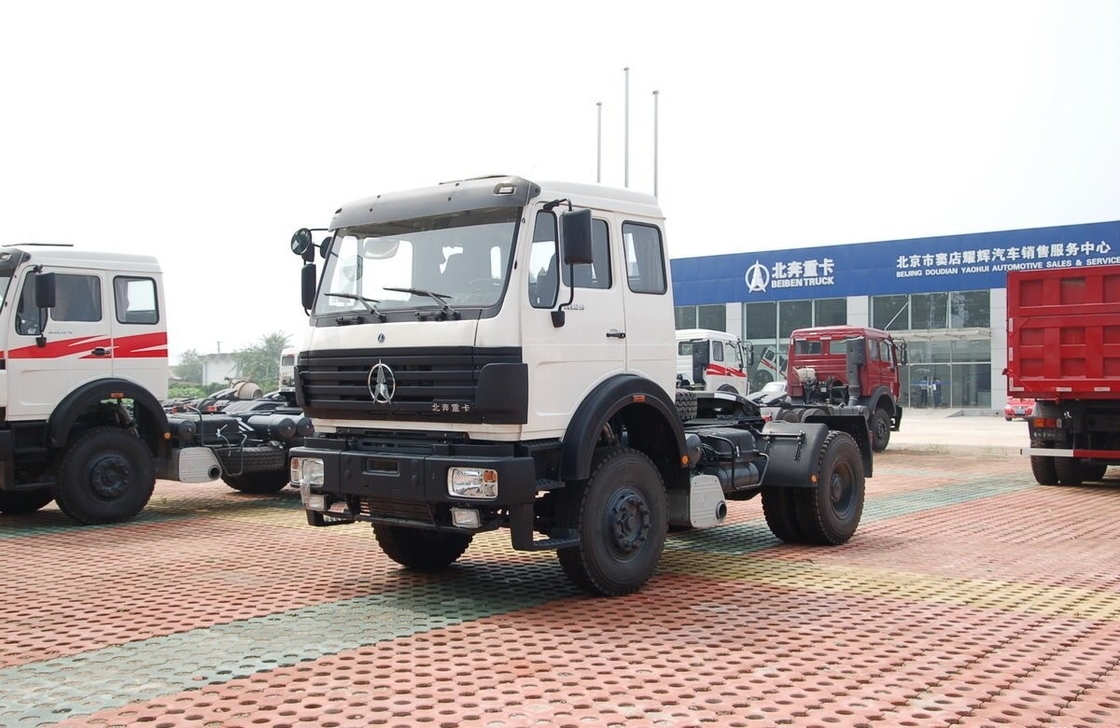 6 ban bekas truk tugas menengah 4 * 2 Beiben kepala Traktor 300 Hp atap datar Euro 3
