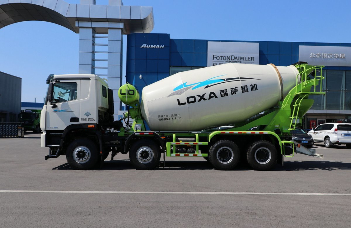 Truk Beton 7,7 Kubik Double Deff Foton GTL 8*4 Mixer Truk LOXA Tanker Baru