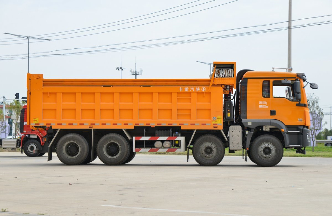 Digunakan 8*4 Dump Truck Untuk Dijual Shacman 430hp Mesin CNG M3000S 11 Meter Panjang A / C