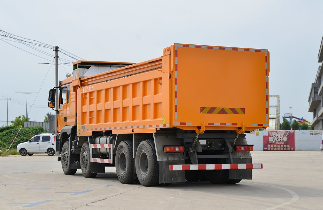 Digunakan 8*4 Dump Truck Untuk Dijual Shacman 430hp Mesin CNG M3000S 11 Meter Panjang A / C