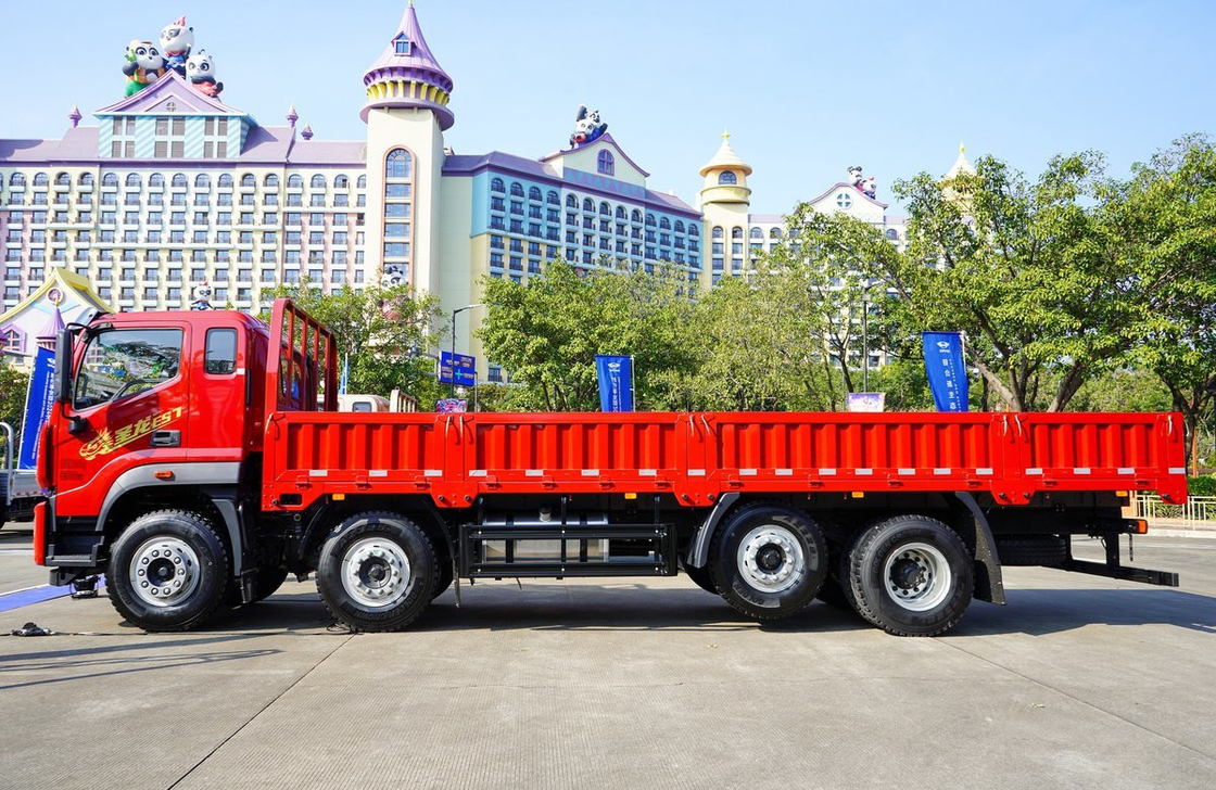 Truk kargo Sino bekas Mesin Yuchai 270hp 8 * 2 Drive Mode 2 kursi Single Sleeper