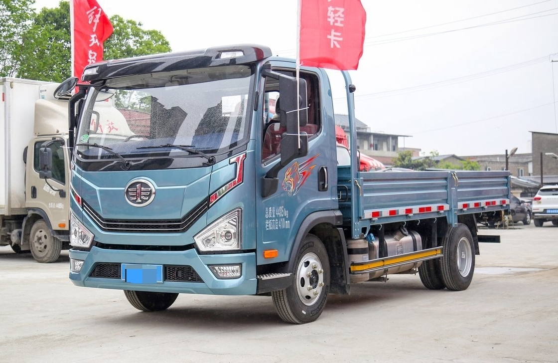 Truk kargo bekas kecil FAW kabin tunggal 2 kursi kotak datar memuat 2 ton kotak gigi cepat