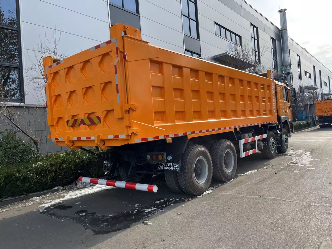 Truk Tipper bekas Dalam kondisi baik Shacman 400hp 8*4 F3000 Truk Pengeboran 12 Ban Kabin standar