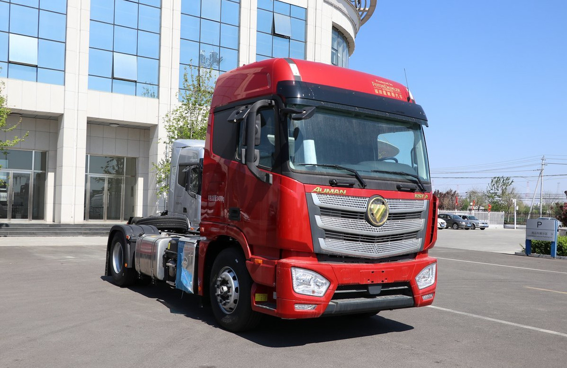 Foton Traktor Truk EST ZF Gearbox Leaf Spring 4 * 2 Dirve Mode 490hp Cummins Mesin Euro 6