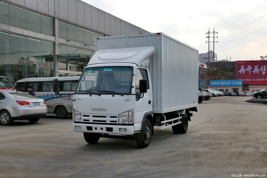 15 Ton Truk Kargo Euro 4 Isuzu 4×2 Van Truk Lorry 6 Ban Multi Leaf Spring 35 Kotak Kubik