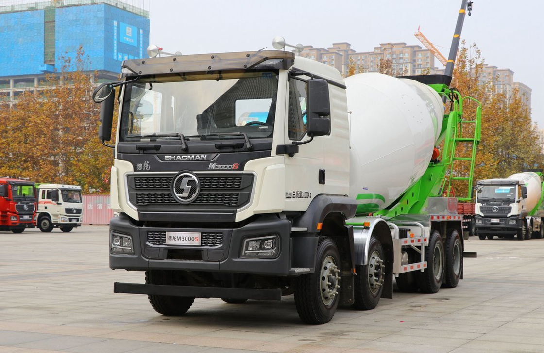 Pengaduk Beton Dengan Truk Shacman M3000 Model 12 Roda 7.5 Kubik Tanker Single Sleeper