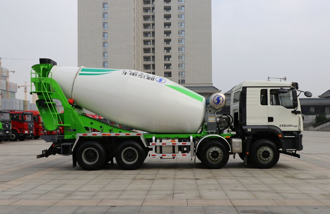 Pengaduk Beton Dengan Truk Shacman M3000 Model 12 Roda 7.5 Kubik Tanker Single Sleeper