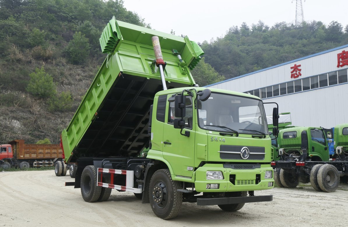 Truk Tipper Kecil 4*2 Dongfeng Truk Dump Tianjin Kabin Tunggal Pemuatan 10 Ton