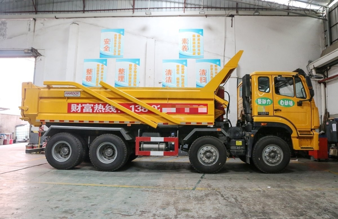 Howo Tipper Truck Sinotruck 8*4 Hohan 350hp Mesin Kuat 12 Roda Transportasi Jalan