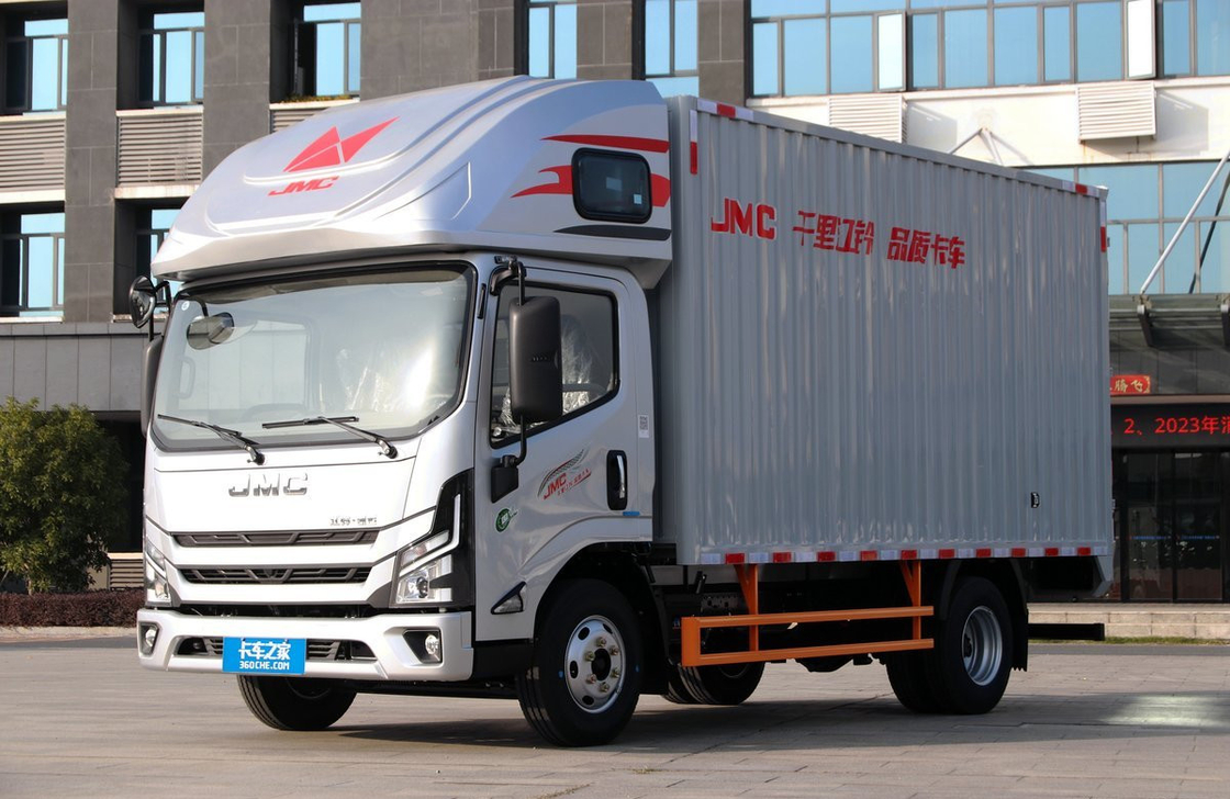 Truk kargo ringan bekas JAC 4,2 meter Van Box Double Door Single Row Cab Dengan Sleeper